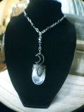 Gunmetal Moon Necklace